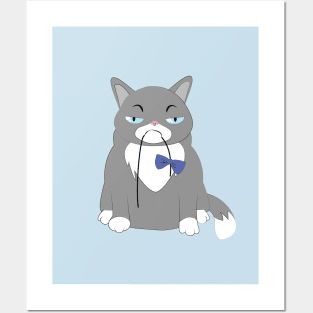 Melancholic Feline: Sad Cat Design Posters and Art